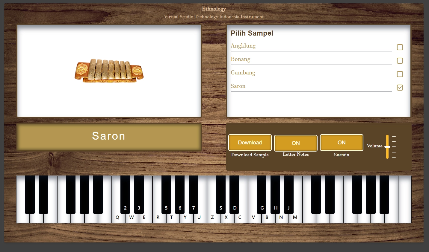 Ethnology - Web Based Indonesian Music Instrument (VSTi Like) 